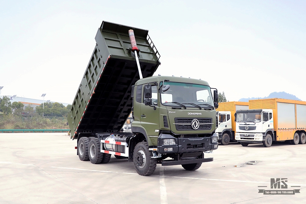 Самосвал Dongfeng 6*4 мощностью 375 л.с._Dongfeng 6x4 Flathead Row Half Самосвал на продажу_Специальный автомобиль на экспорт