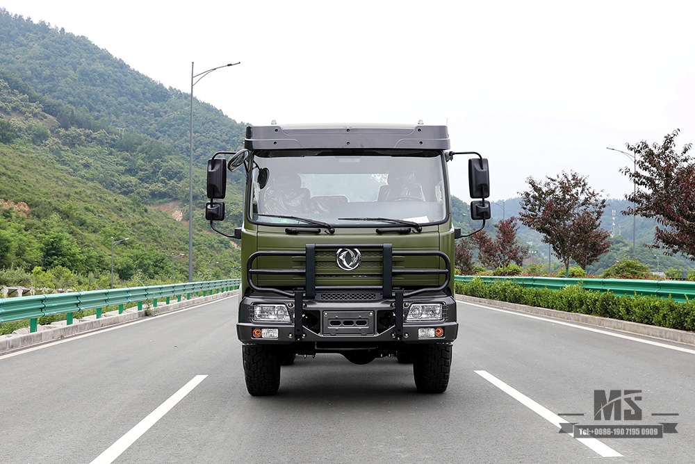Продажа шестиколесного шасси Dongfeng мощностью 210 л.с._Шасси для грузовых автомобилей 6*6 Army Green с плоской головкой, версия производителя_Шасси для экспортных специальных автомобилей Dongfeng
