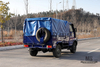 Синий полноприводный внедорожник IVECO_4*4, однорядный микролегкий грузовик с короткой головкой мощностью 113 л.с. и брезентовым столбом_Специальный автомобиль для экспорта