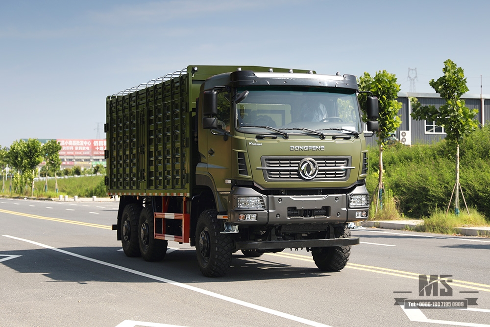 Шестиколесный внедорожный грузовой автомобиль Dongfeng мощностью 340 л.с._6*6 15-тонный сверхмощный контейнерный грузовик_6WD Специальный логистический грузовик на экспорт