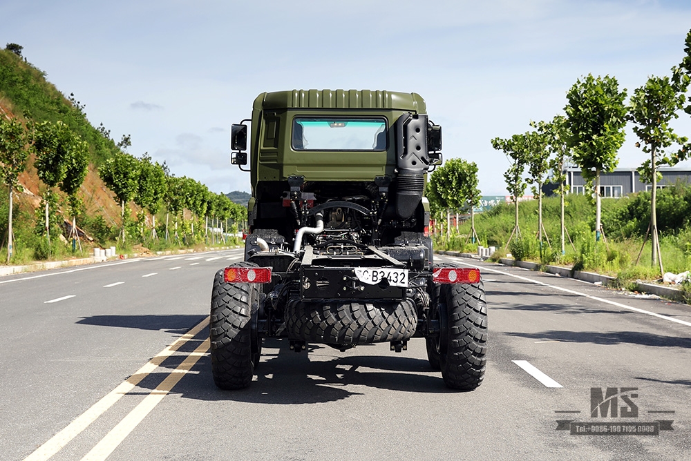 340 л.с. Dongfeng 6×6 Off Road Chassis_Шестиколесный привод Dongfeng Flat Head Полуторное шасси Грузовой грузовик Шасси AWD 6*6 Экспортный специальный автомобиль