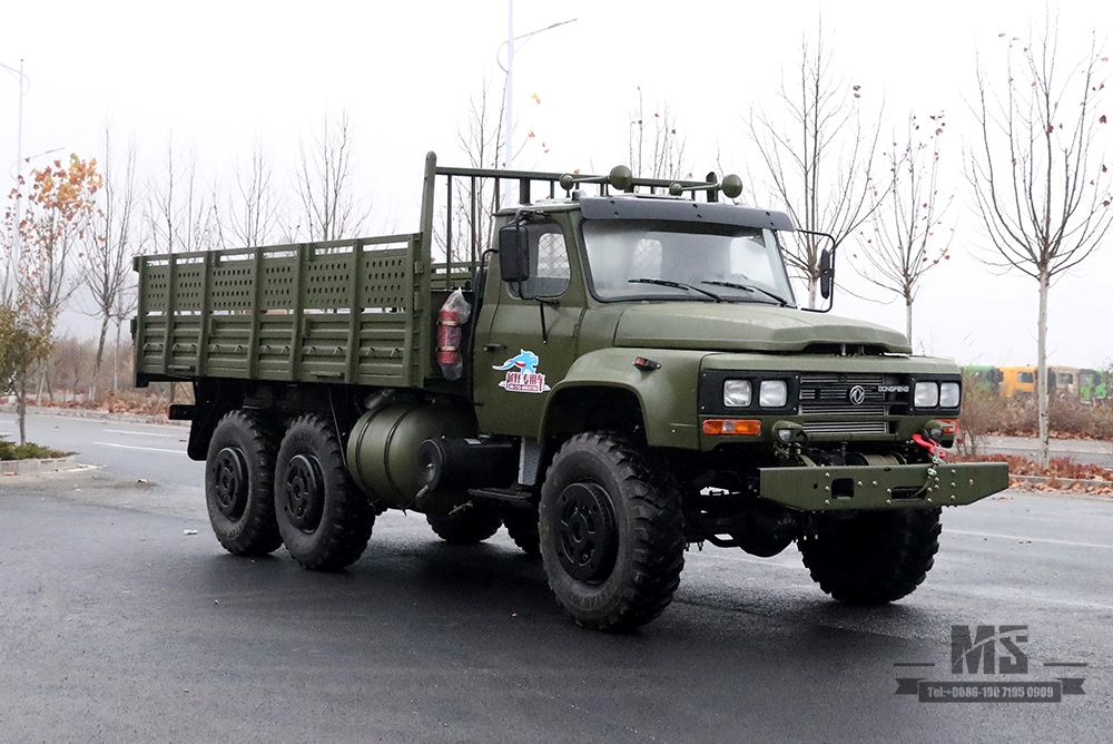 Dongfeng Army Green Six Wheel Drive EQ2100 _6×6 190 л.с. Classic Pointed Head 3.5T Трехосный внедорожный грузовик на продажу_Dongfeng 245 Troop Carrier Export Special Vehicle 