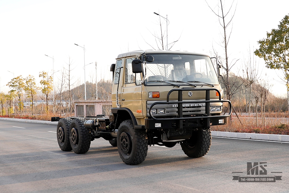 Шасси внедорожного грузовика Dongfeng 6×6 EQ2102 _ Шестиколесный привод с полуторной кабиной 153 Шасси грузовика с кабиной Dongfeng AWD Экспортное шасси специального назначения