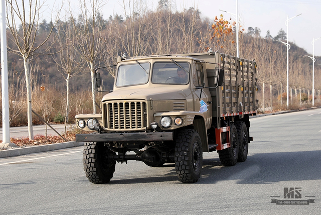 Шестиколесный самосвал EQ2082 мощностью 170 л.с._6×6 Dongfeng с остроконечной головкой, однорядный самосвал Карьерные самосвалы_Экспортный автомобиль специального назначения