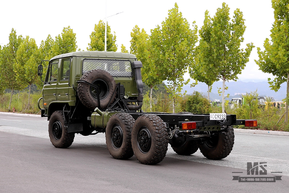 Армейский зеленый цвет Dongfeng EQ2102, 190 л.с. Шестиколесное шасси_6×6 EQ246 153 Внедорожное шасси с двухрядной кабиной_Dongfeng Экспортное шасси для автомобилей специального назначения