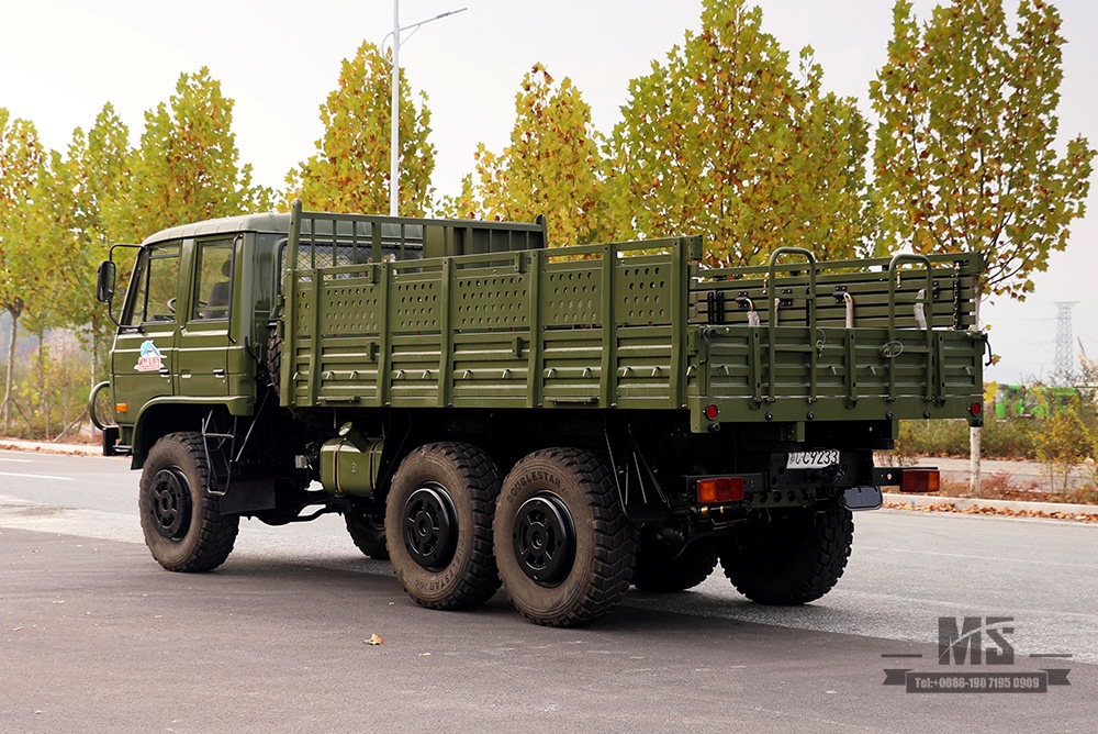 Шестиколесный грузовик Dongfeng EQ2102 мощностью 190 л.с._6×6 EQ246 153 Армейский зеленый грузовик с двухрядной кабиной _Dongfeng Truck Export Special Purpose Vehicle