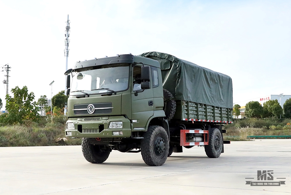 Полноприводной внедорожный самосвал Dongfeng мощностью 210 л.с._4×4 Самосвал с плоской головкой и брезентом_Dongfeng 4*4 Экспортный специальный автомобиль