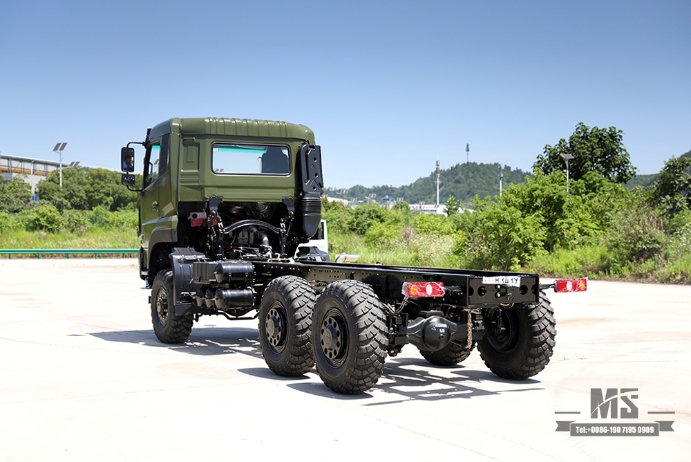 Шестиколесное шасси Dongfeng_6×6, 340 л.с., полуторарядное шасси с плоской головкой, грузовой автомобиль Chassis_6*6, экспортный специальный автомобиль