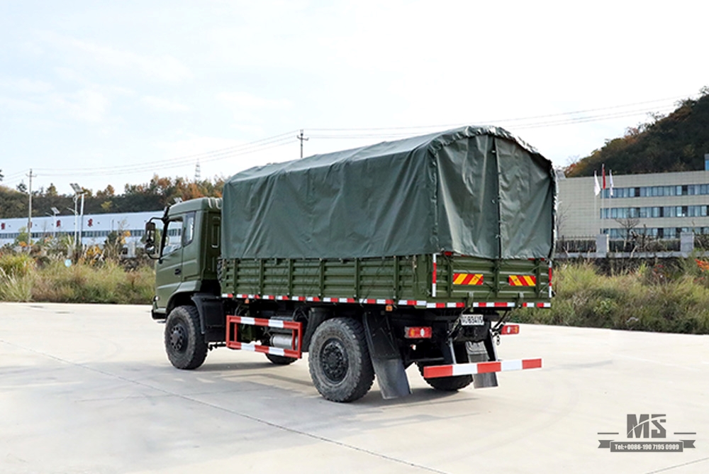 Полноприводной внедорожный самосвал Dongfeng мощностью 210 л.с._4×4 Самосвал с плоской головкой и брезентом_Dongfeng 4*4 Экспортный специальный автомобиль