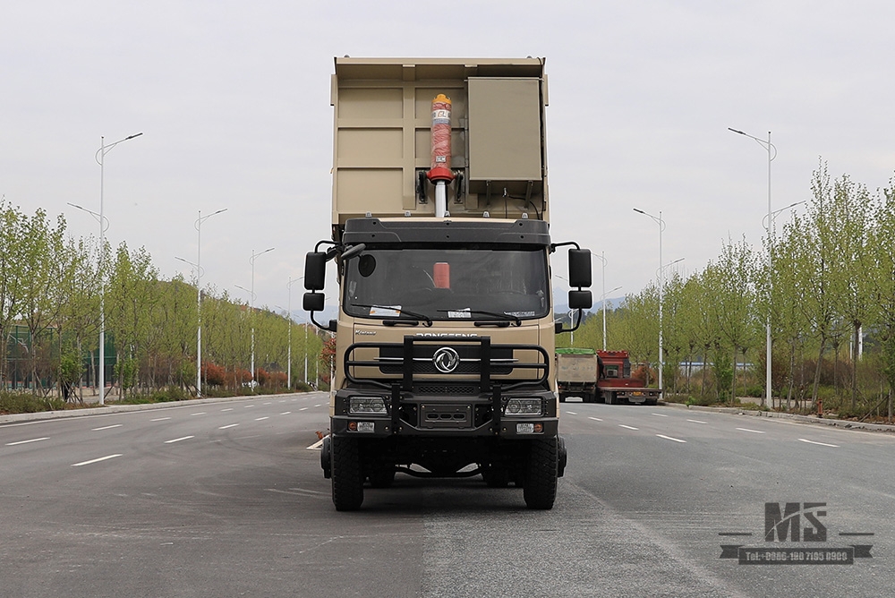 Специальный внедорожный самосвал Dongfeng 6×6 мощностью 260 л.с._Шестиколесный трехосный двухколесный карьерный самосвал с задним расположением колес_Индивидуальный 7-тонный/13-тонный погрузчик_Экспортный специальный автомобиль