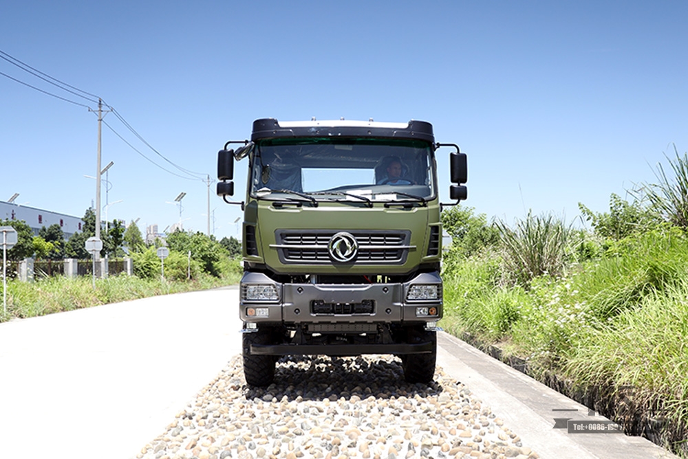 Шестиколесное шасси Dongfeng_6×6, 340 л.с., полуторарядное шасси с плоской головкой, грузовой автомобиль Chassis_6*6, экспортный специальный автомобиль