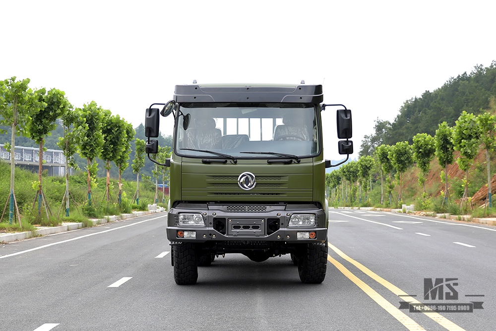 Продажа шестиколесного грузового автомобиля Dongfeng мощностью 210 л.с._6*6 Army Green Flathead Transport Truck Производитель_Dongfeng 6WD Export Special Vehicle Factory