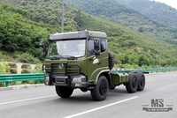 Продажа шестиколесного шасси Dongfeng мощностью 210 л.с._Шасси для грузовых автомобилей 6*6 Army Green с плоской головкой, версия производителя_Шасси для экспортных специальных автомобилей Dongfeng