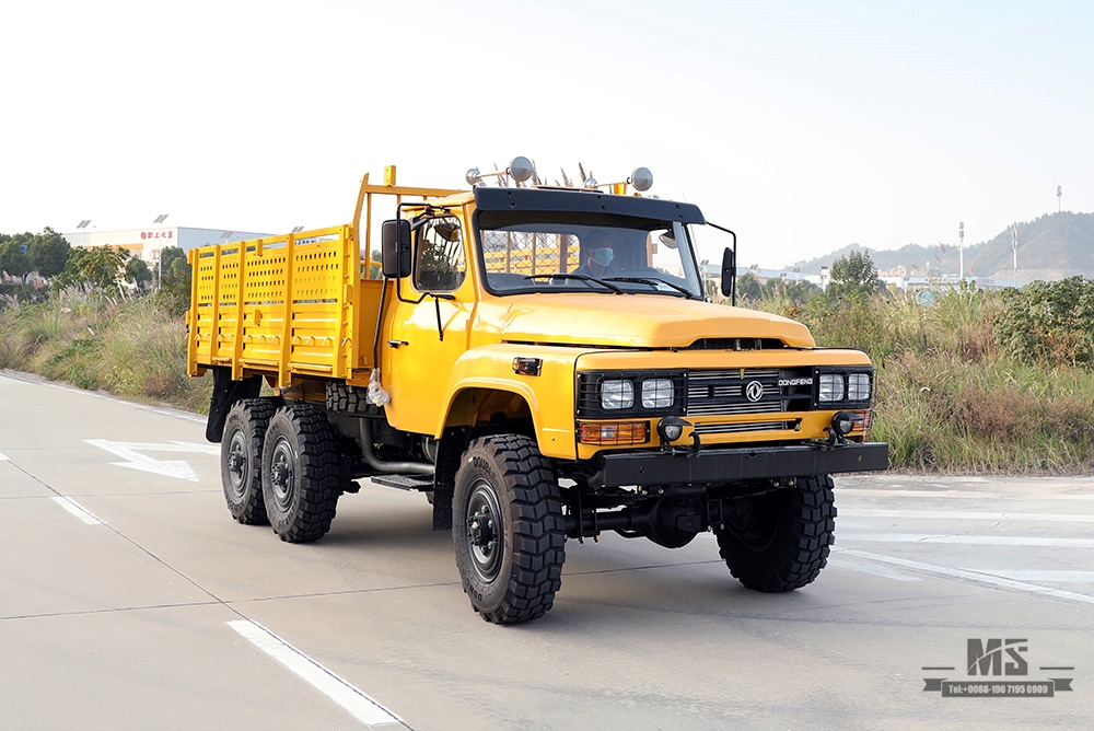 Полноприводный Dongfeng EQ2082, 170 л.с., Грузовик_Gold Yellow, 6*6, однорядный, с заостренной головкой, внедорожный специальный грузовик_6 × 6, остроконечный, 25Y Truck, Экспортный специальный автомобиль