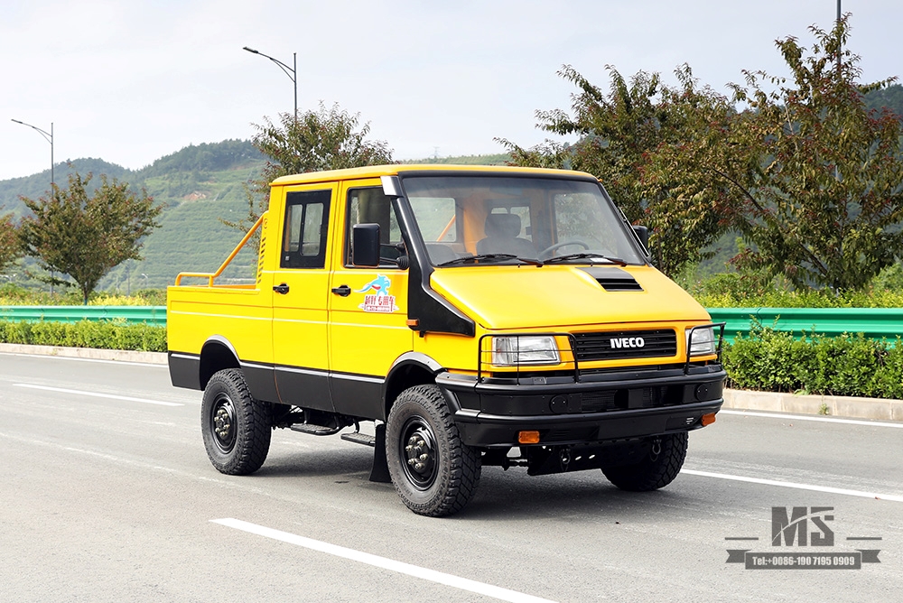 113 л.с. 4WD Iveco Пикап с короткой головкой и двойной кабиной _3T Маленький 6-местный мини-внедорожный грузовик_Classic Iveco 2045 Переоборудованный производитель Экспортный специальный автомобиль 