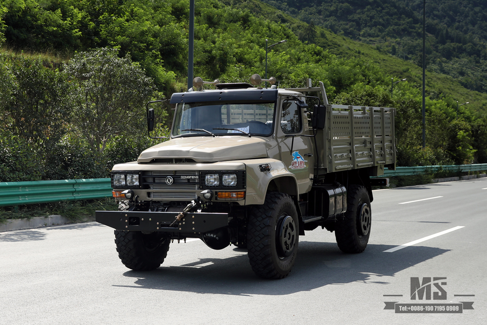 Полноприводной грузовой автомобиль Dongfeng 2,5-тонный внедорожный грузовик с длинной головкой_4*4 Новый грузовик с остроконечной кабиной_Грузовик дальнего следования с лебедкой Экспортный автомобиль специального назначения