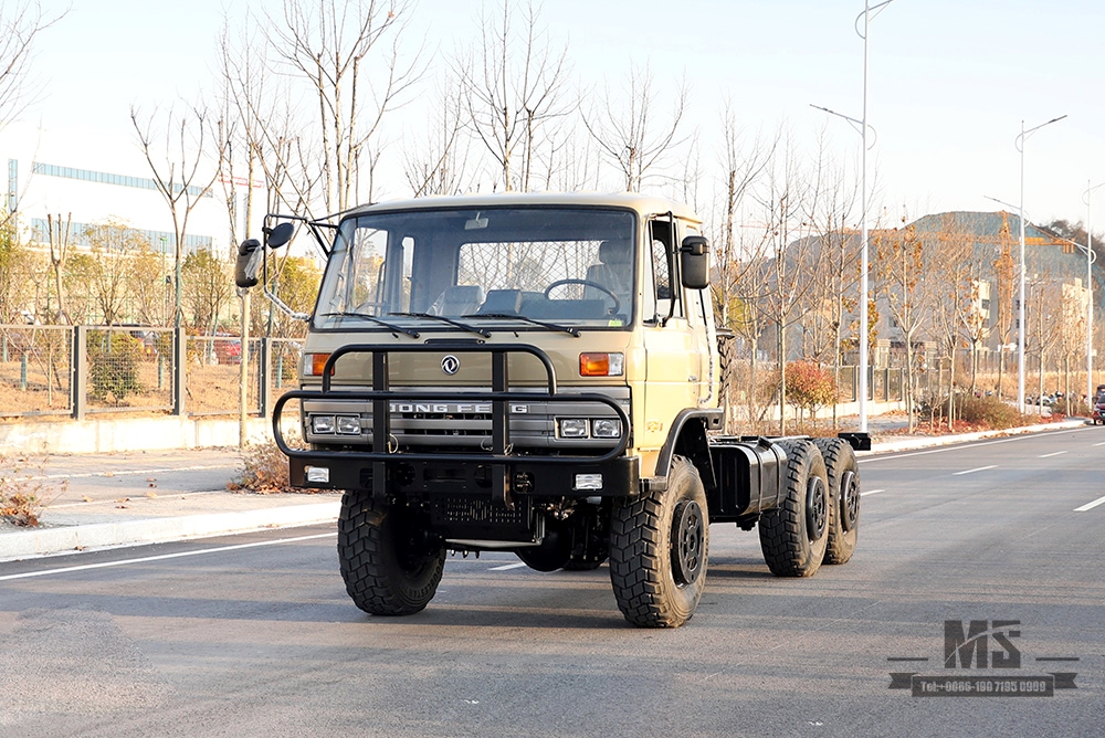 Шасси внедорожного грузовика Dongfeng 6×6 EQ2102 _ Шестиколесный привод с полуторной кабиной 153 Шасси грузовика с кабиной Dongfeng AWD Экспортное шасси специального назначения