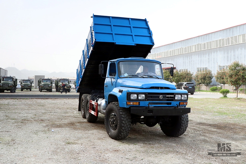 Dongfeng Six Wheel Drive EQ2100 Самосвал мощностью 190 л.с._6×6 Classic 5T Остроконечная голова Внедорожный самосвал на продажу_Dongfeng 6WD 245 Экспортный специальный автомобиль