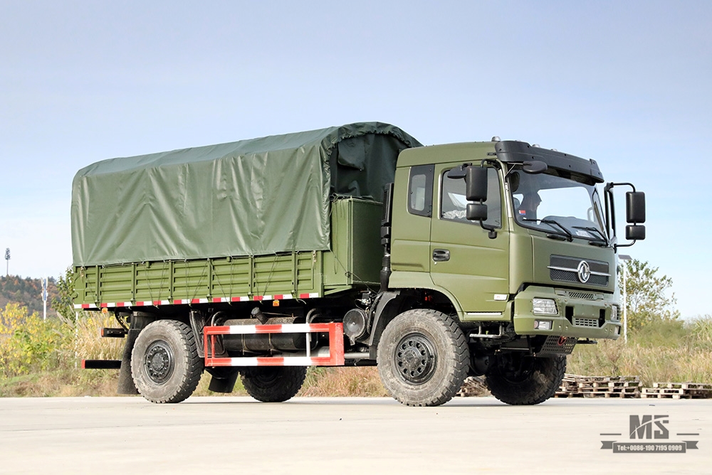 Полноприводной внедорожный самосвал Dongfeng мощностью 210 л.с._4×4 Самосвал с плоской головкой и брезентом_Dongfeng 4*4 Экспортный специальный автомобиль