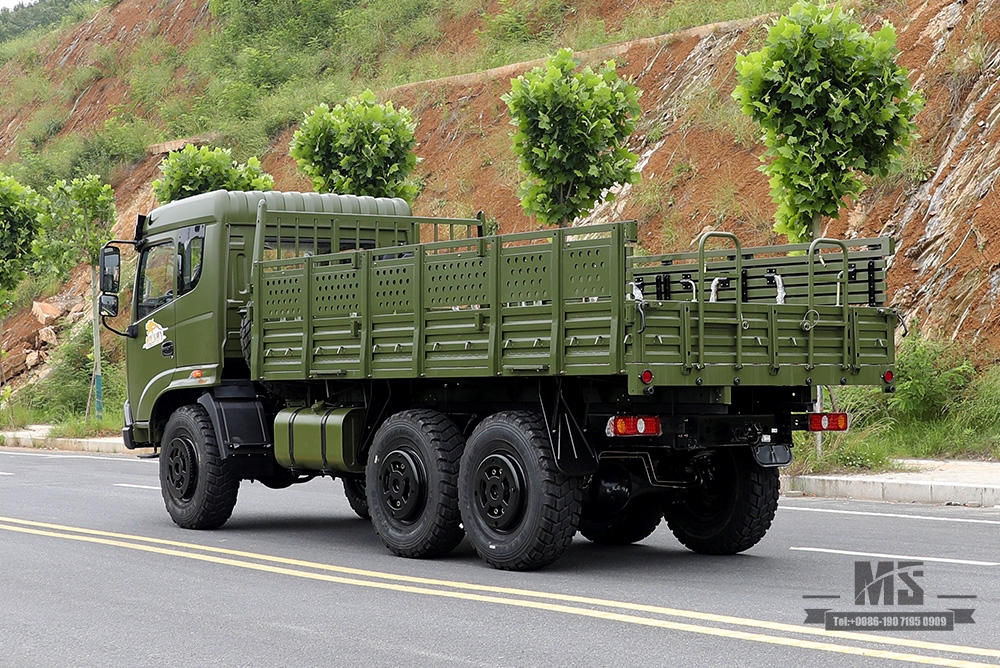 Продажа шестиколесного грузового автомобиля Dongfeng мощностью 210 л.с._6*6 Army Green Flathead Transport Truck Производитель_Dongfeng 6WD Export Special Vehicle Factory