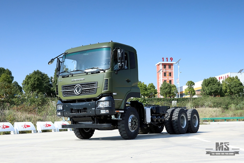 Шасси внедорожного грузовика Dongfeng 6*4 мощностью 375 л.с._Dongfeng 6x4 Off-road Flathead Row Half Chassis_Export Special Vehicle Chassis