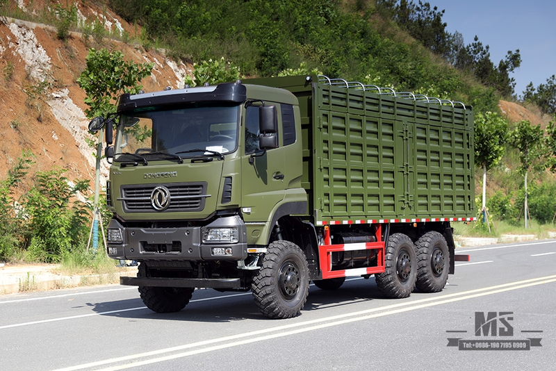 Внедорожный грузовик Dongfeng 6×6 мощностью 340 л.с. Шестиколесный привод Dongfeng Flat Head Полуторный высококонтейнерный грузовик для тяжелых условий эксплуатацииГрузовой автомобиль AWD 6*6 Экспортный специальный автомобиль