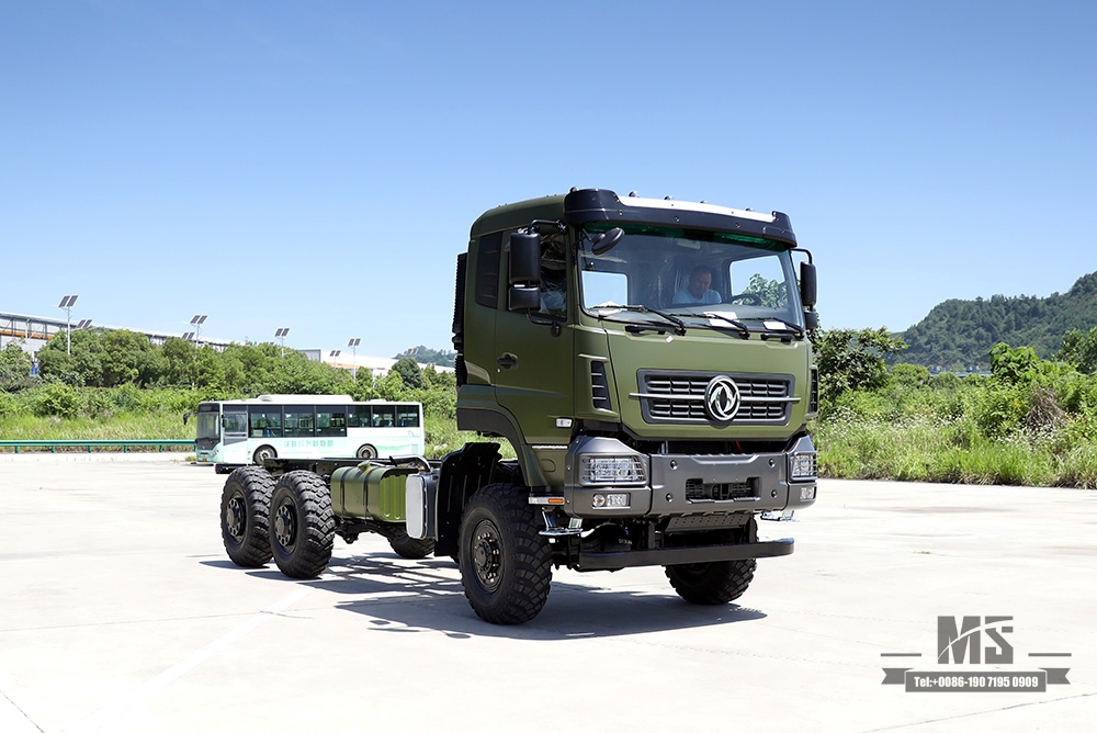 Специальное внедорожное шасси Dongfeng мощностью 340 л.с. с шестиколесным приводом_6×6 Шасси для тяжелых коммерческих автомобилей_6WD Шасси строительного грузовика по индивидуальному заказу_Экспортное шасси грузового автомобиля специального назначения