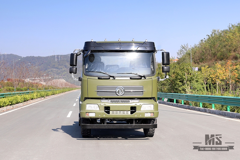 Шасси автоцистерны Dongfeng 6*4 мощностью 210 л.с._Внедорожное шасси Dongfeng 6x4_Flathead Полуторное экспортное шасси специального автомобиля