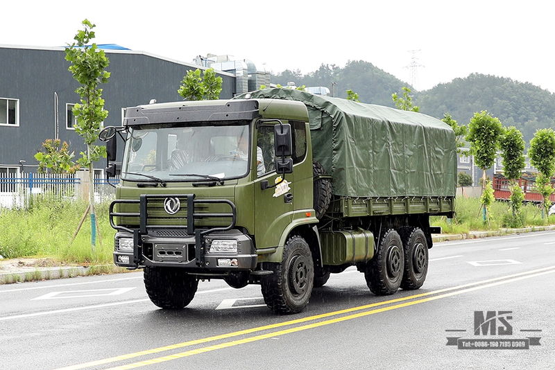 Продажа шестиколесного грузовика Dongfeng_6*6 Army Green Flathead Truck Производитель_Dongfeng 6WD Export Special Vehicle