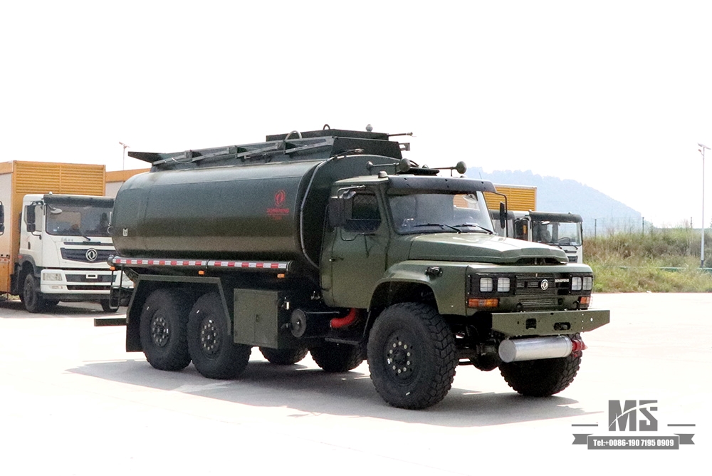 Шестиколесный автоцистерна Dongfeng EQ2100 мощностью 190 л.с._6 * 6-цистерна Feul с остроконечной головкой на продажу_ Экспортный специальный грузовик-цистерна с шестью приводами