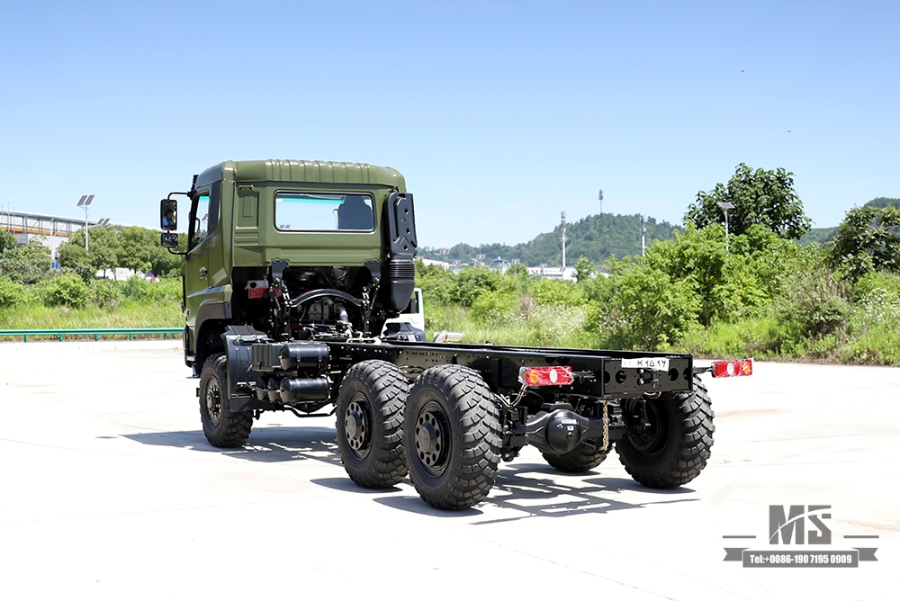 Шасси Dongfeng 6×6 мощностью 340 л.с._Шестиколесный привод с плоской головкой Полуторарядное шасси Грузовой автомобиль Шасси_6*6 Экспортный специальный автомобиль