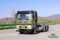 Шасси автоцистерны Dongfeng 6*4 мощностью 210 л.с._Внедорожное шасси Dongfeng 6x4_Flathead Полуторное экспортное шасси специального автомобиля