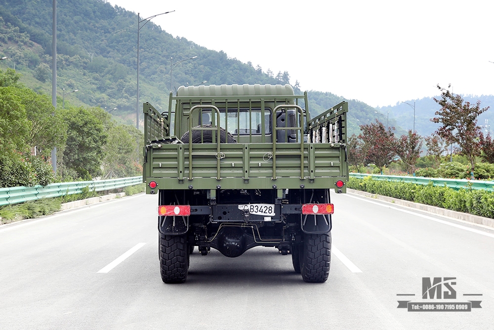 Продажа шестиколесного грузового автомобиля Dongfeng мощностью 210 л.с._6 * 6 Army Green Flathead Transport Truck с крышкой бампера Производитель_Dongfeng 6WD Export Special Vehicle