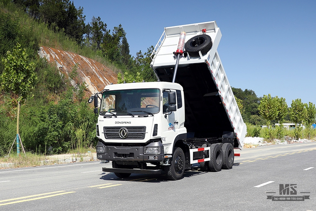 Самосвал Dongfeng 6*4 мощностью 280 л.с. Внедорожный самосвал_Dongfeng 6x4 Heavy Duty Flathead Row Half Mining Construction Truck_Export Special Vehicle