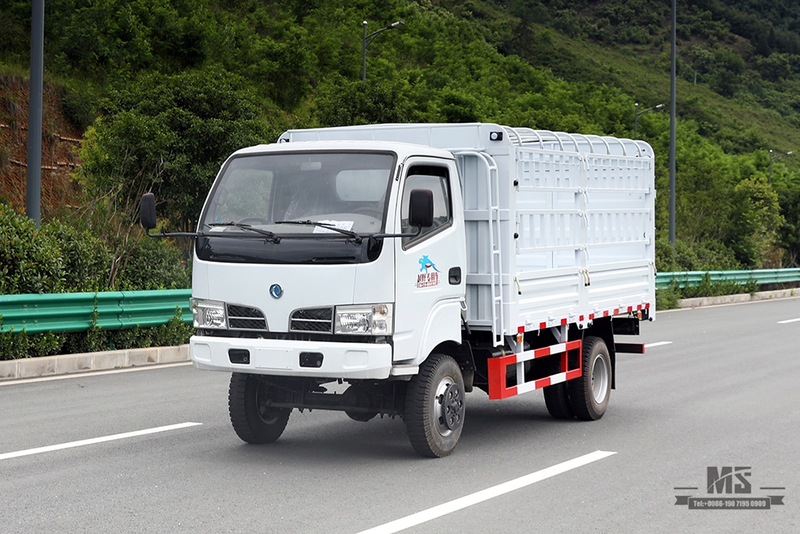 Легкий грузовик Dongfeng 4*4 с решетчатой ​​решеткой _Складской грузовик с однорядной кабиной Dongfeng с полным приводом_Транспортный грузовик с коробкой на продажу_Специальный грузовик на экспорт