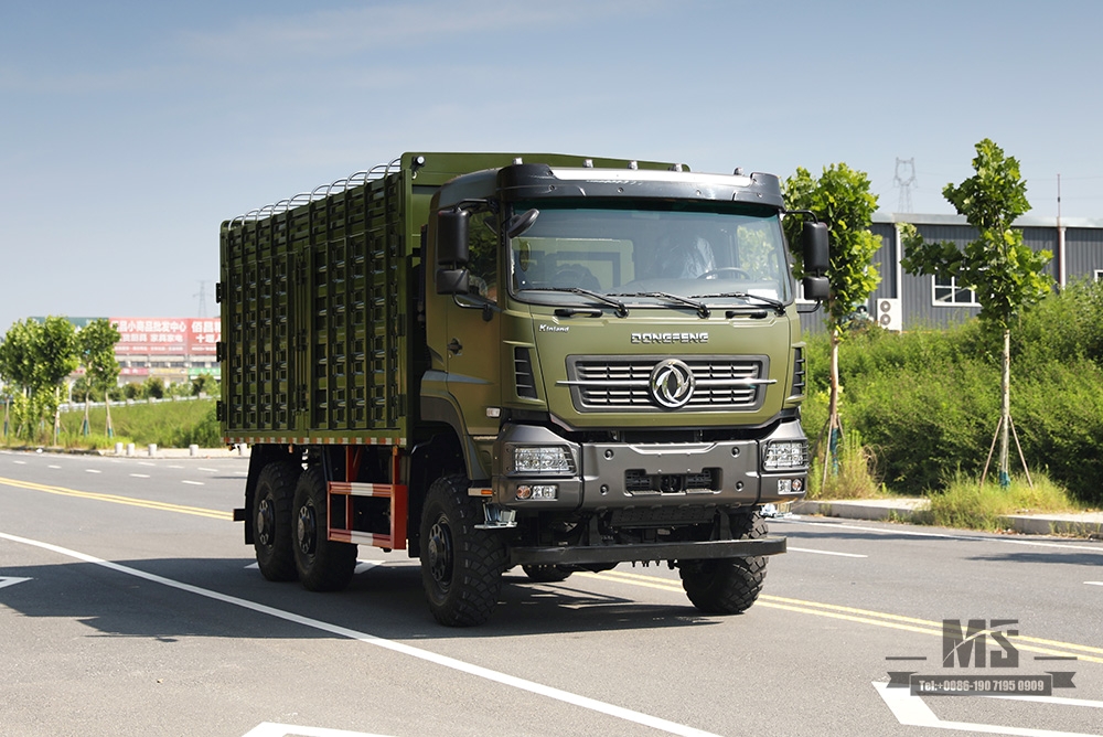 Внедорожный грузовик Dongfeng 6×6 мощностью 340 л.с. Шестиколесный привод Dongfeng Flat Head Полуторный высококонтейнерный грузовик для тяжелых условий эксплуатацииГрузовой автомобиль AWD 6*6 Экспортный специальный автомобиль