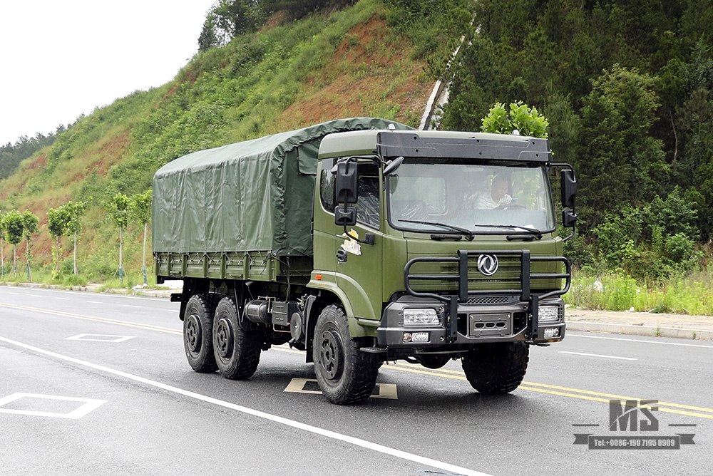 Продажа шестиколесного грузовика Dongfeng_6*6 Army Green Flathead Truck Производитель_Dongfeng 6WD Export Special Vehicle