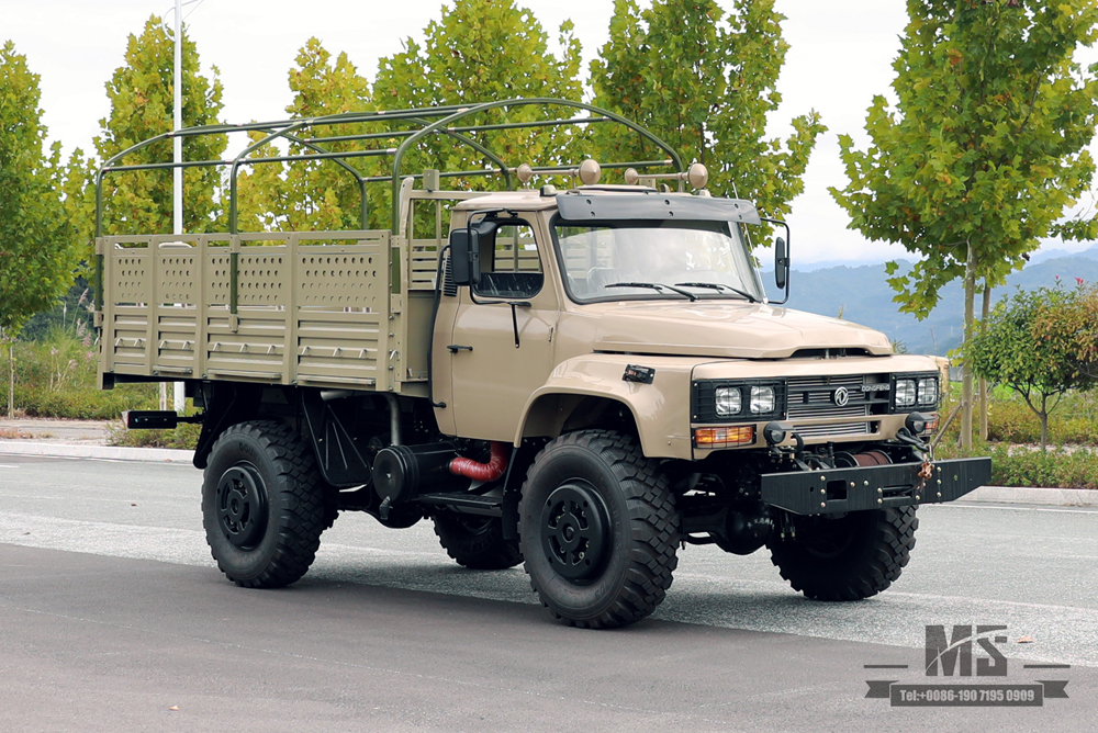 4*4 Dongfeng Cargo Truck_190 л.с. Длинноголовый внедорожный грузовик грузоподъемностью 2,5 т с лебедкой_Four Wheel Drive Грузовик для дальних перевозок Экспортный автомобиль специального назначения