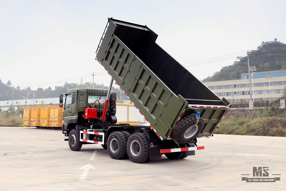 Самосвал Dongfeng 6*4 мощностью 375 л.с._Dongfeng 6x4 Flathead Row Half Самосвал на продажу_Специальный автомобиль на экспорт