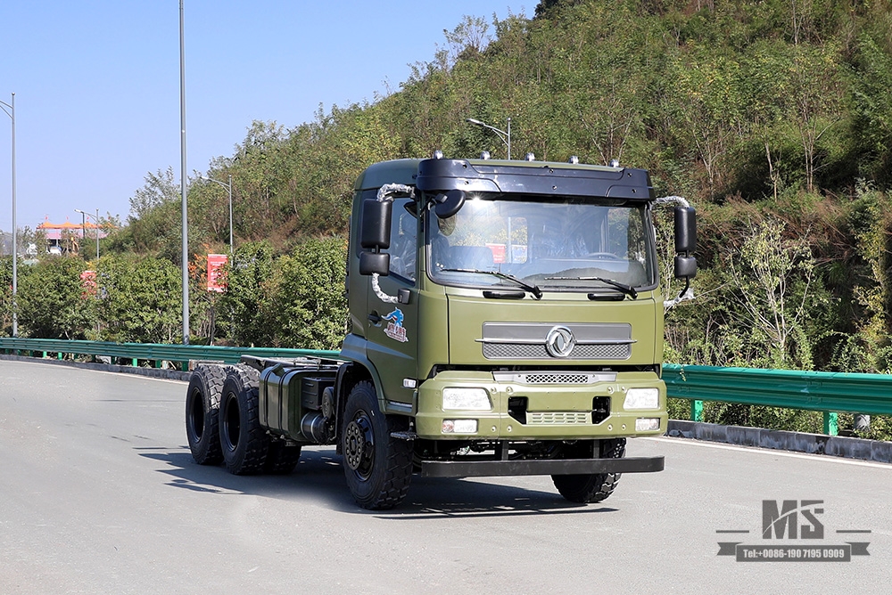 Шасси автоцистерны Dongfeng 6*4 мощностью 210 л.с._Внедорожное шасси Dongfeng 6x4_Flathead Полуторное экспортное шасси специального автомобиля