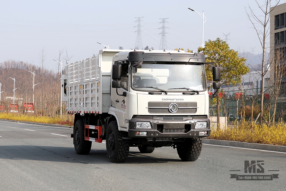 Самосвал Dongfeng Full Drive 13T мощностью 210 л.с._4x4 высота контейнера внедорожный грузовик_Двухосный карьерный самосвал Экспортный автомобиль специального назначения