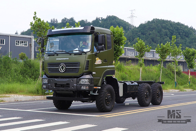 Dongfeng 6×6 Off Road Chassis_Шестиколесный привод Dongfeng Flat Head Полуторное шасси Грузовой грузовик Шасси AWD 6*6 Экспортный специальный автомобиль