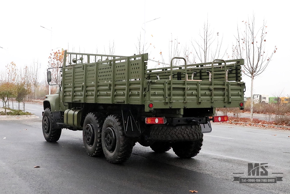 Dongfeng Army Green Six Wheel Drive EQ2100 _6×6 190 л.с. Classic Pointed Head 3.5T Трехосный внедорожный грузовик на продажу_Dongfeng 245 Troop Carrier Export Special Vehicle 