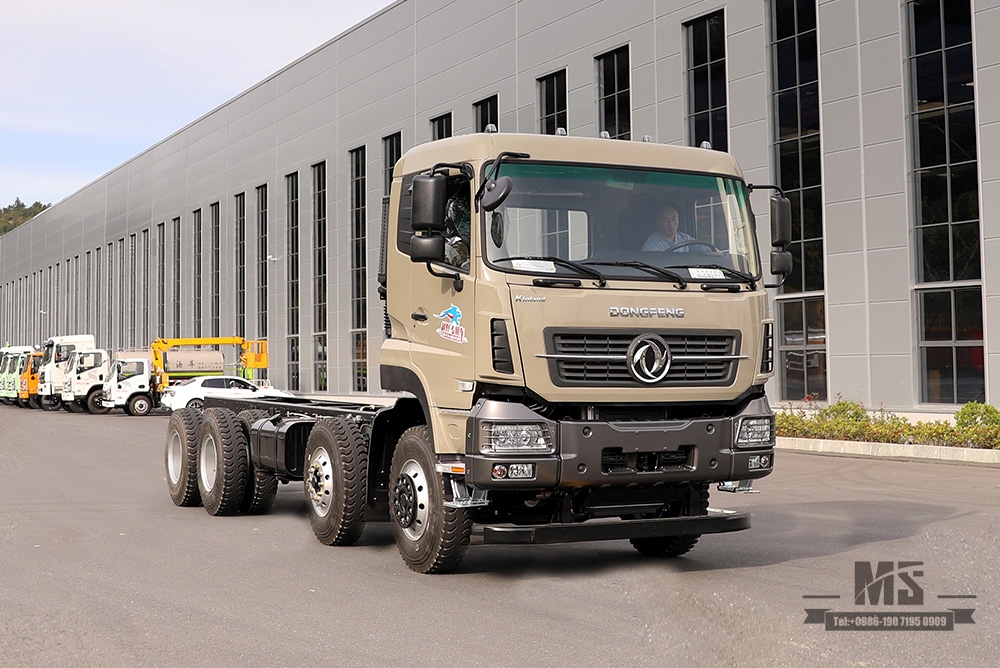 Dongfeng 8X4 бортовое шасси мощностью 375 л.с._Dongfeng Бортовое шасси длиной 10 м _30T Специальное шасси для грузовых автомобилей Экспортное специальное переоборудованное шасси Производитель