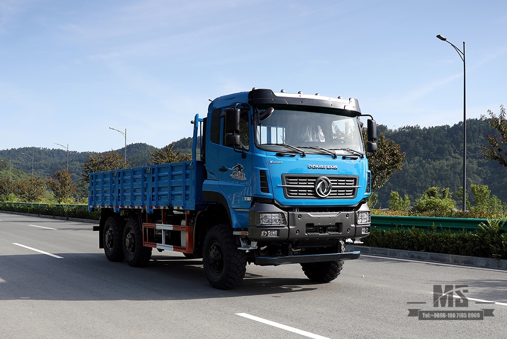 Dongfeng 6*6 Truck_Dongfeng Шестиколесный грузовой автомобиль с плоской головкой мощностью 340 л.с. и баком водяного охлаждения тормозов Грузовик дальнего следования_Специальный автомобиль для экспорта