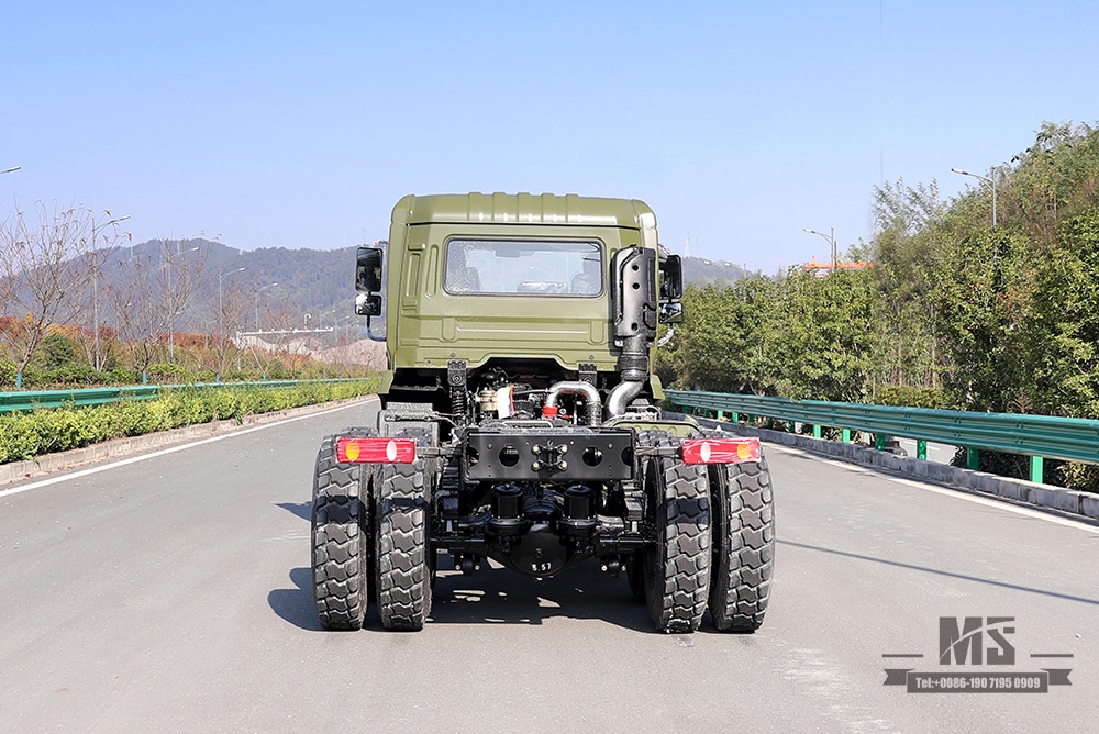 Шасси автоцистерны Dongfeng 6*4 мощностью 210 л.с._Внедорожное шасси Dongfeng 6x4_Flathead Полуторное экспортное шасси специального автомобиля