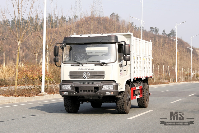 Самосвал Dongfeng Full Drive 13T мощностью 210 л.с._4x4 высота контейнера внедорожный грузовик_Двухосный карьерный самосвал Экспортный автомобиль специального назначения