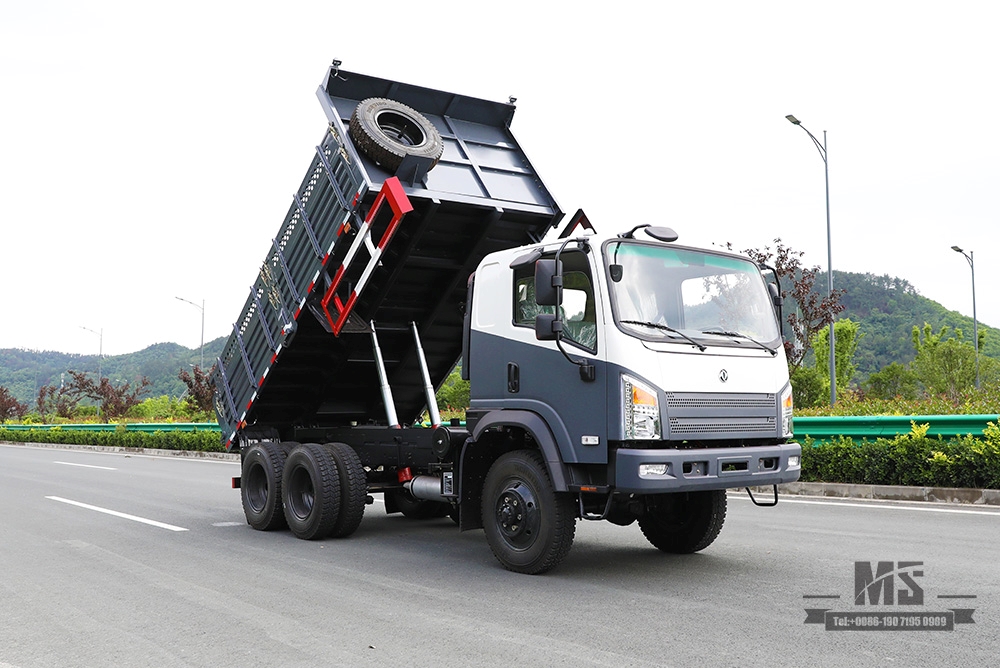 Dongfeng 260hp Шестиколесный самосвал_Однорядный самосвал с остроконечной головкой 6*6 Карьерные самосвалы на продажу_Dongfeng AWD Export Special Vehicle