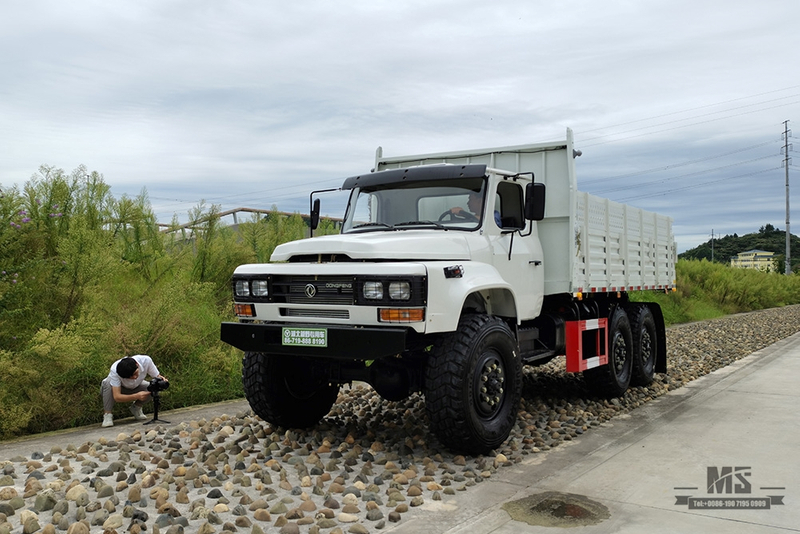 Шестиколесный самосвал Dongfeng EQ2100 мощностью 190 л.с._6 × 6 с остроконечной головкой, однорядный карьерный самосвал на строительной площадке_Специальный экспортный грузовик с полным приводом