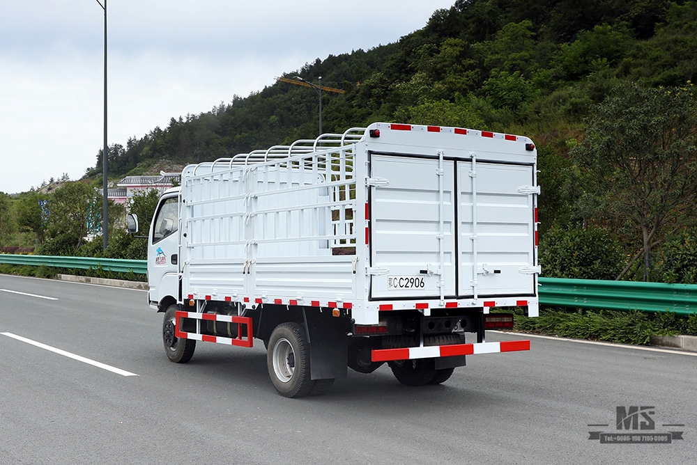 Легкий грузовик Dongfeng 4*4 с решетчатой ​​решеткой _Складской грузовик с однорядной кабиной Dongfeng с полным приводом_Транспортный грузовик с коробкой на продажу_Специальный грузовик на экспорт
